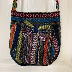 Boho chic/tribal crossbody bag